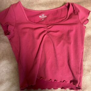 pink hollister baby tee